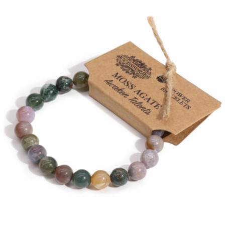 Bracelet de pouvoir - Agate mousse