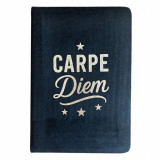 Carnet en velours noir - 80 pages - Carpe Diem
