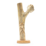 Sculpture artisanale en bois représentant un parasite - Greenman