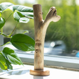 Sculpture artisanale en bois représentant un parasite - Greenman