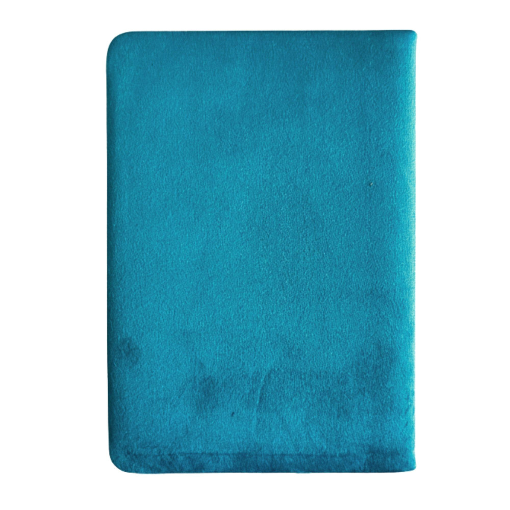 Carnet en velours bleu clair - 80 pages - Embrassez le voyage