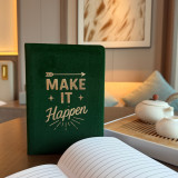Carnet en velours vert foncé - 80 pages - Faites-le arriver