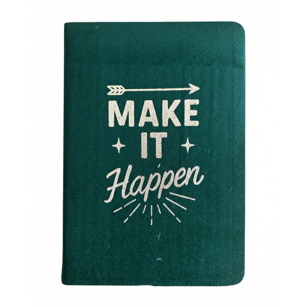 Carnet en velours vert foncé - 80 pages - Faites-le arriver