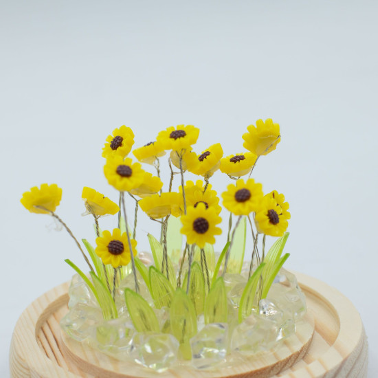 Dôme de jardin lumineux à fleurs - 20 tournesols - LED USB