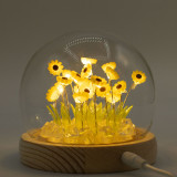 Dôme de jardin lumineux à fleurs - 20 tournesols - LED USB
