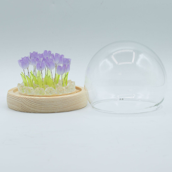 Dôme de jardin lumineux à fleurs - 20 tulipes - LED USB