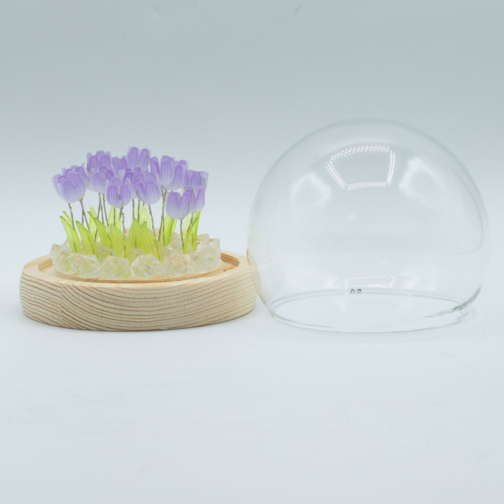 Dôme de jardin lumineux à fleurs - 20 tulipes - LED USB