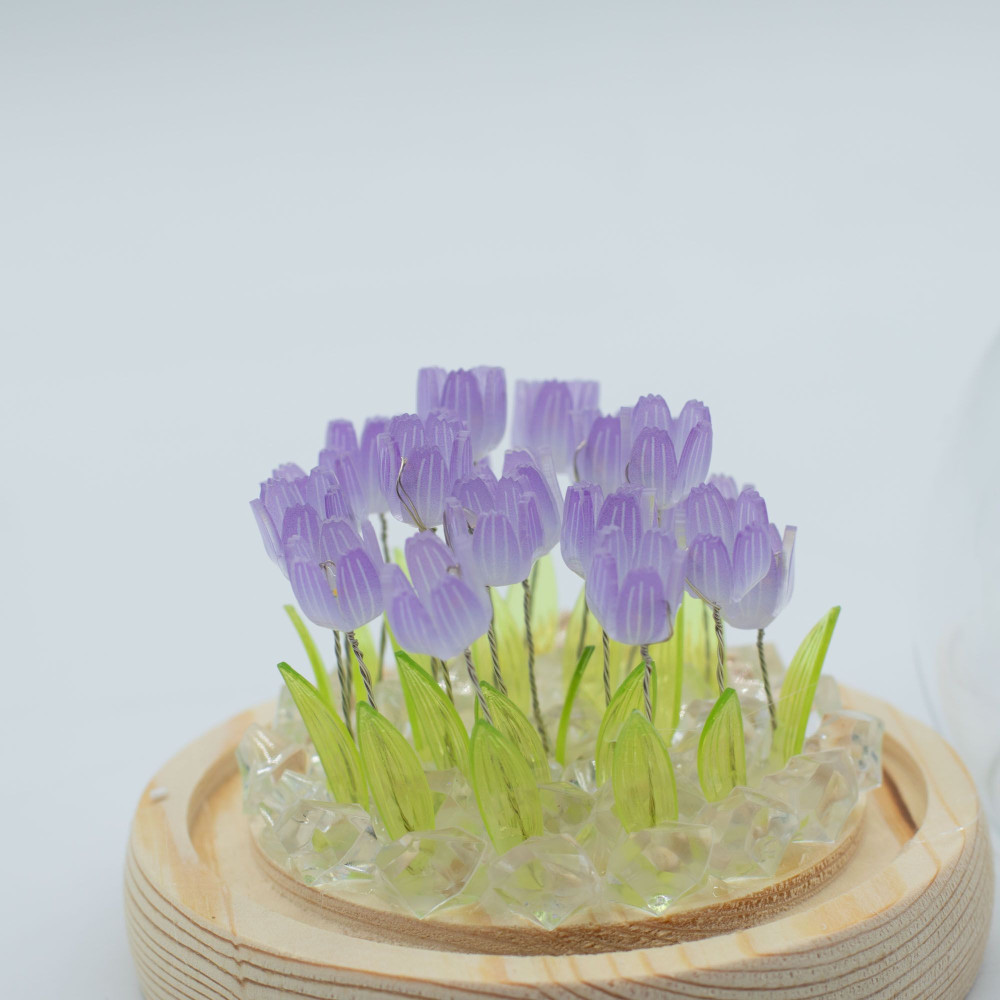 Dôme de jardin lumineux à fleurs - 20 tulipes - LED USB