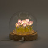 Dôme de jardin lumineux à fleurs - 20 tulipes - LED USB