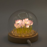 Dôme de jardin lumineux à fleurs - 20 tulipes - LED USB