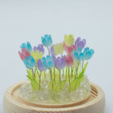 Dôme de jardin lumineux à fleurs - 20 tulipes multicolores - LED USB