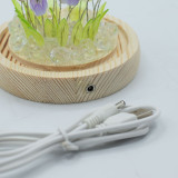 Dôme de jardin lumineux à fleurs - 20 tulipes multicolores - LED USB