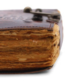 Carnet en cuir épais à bords frangés - Le livre des histoires inédites - 15 x 10 cm