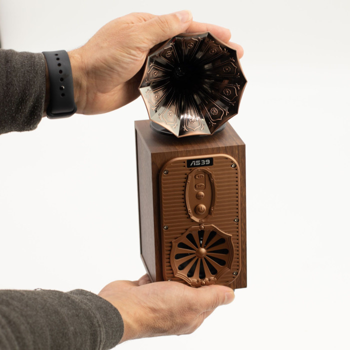 Haut-parleur gramophone rétro (très puissant) - Bluetooth - 8 watts