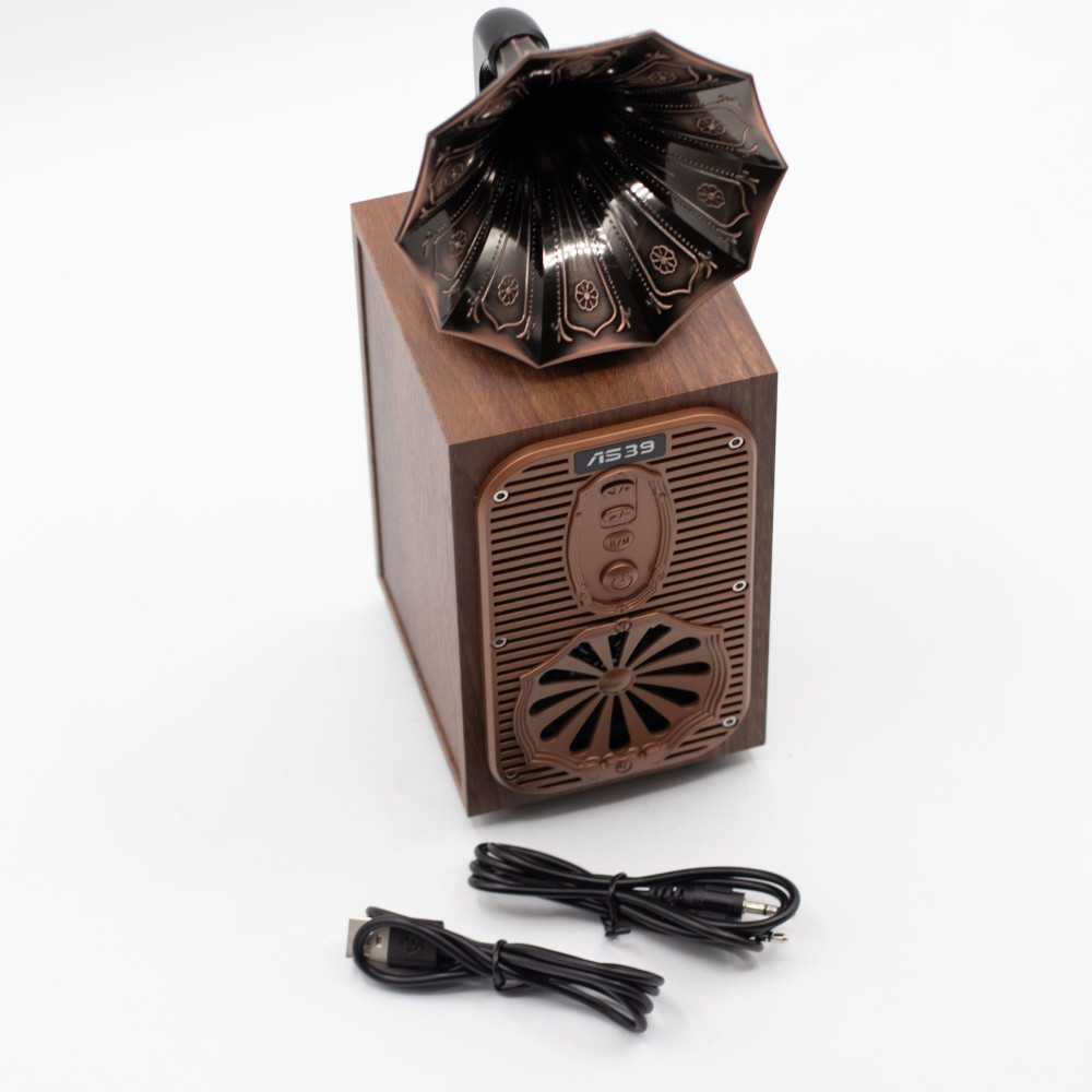 Haut-parleur gramophone rétro (très puissant) - Bluetooth - 8 watts