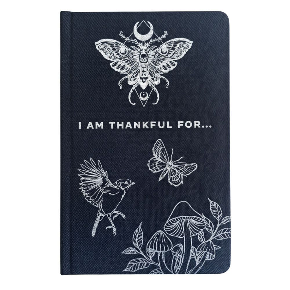 Journal de gratitude noir avec une touche d'espoir - 120 pages - Je suis reconnaissant(e) pour