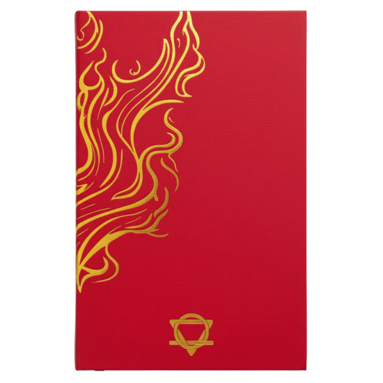 Carnet de bien-être rouge - 120 pages - Mandala doré et lotus
