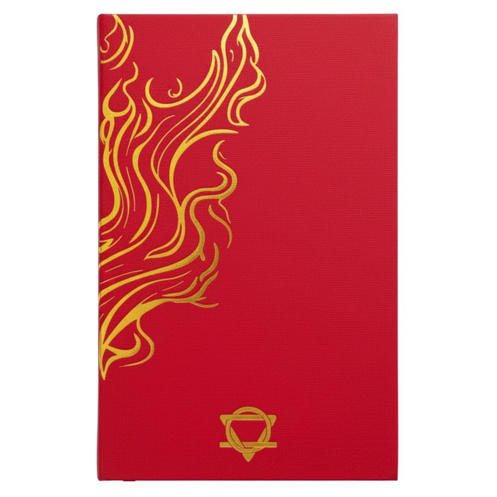 Carnet de bien-être rouge - 120 pages - Mandala doré et lotus