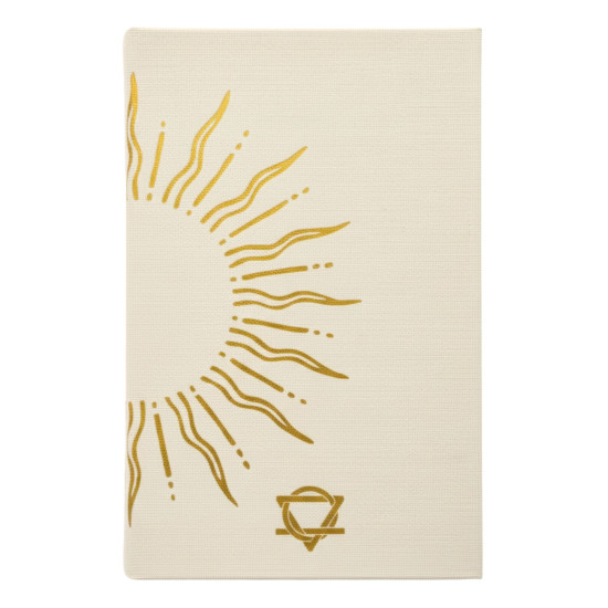 Journal de gratitude ivoire avec doublure dorée - 120 pages - Mes journées sont remplies de soleil