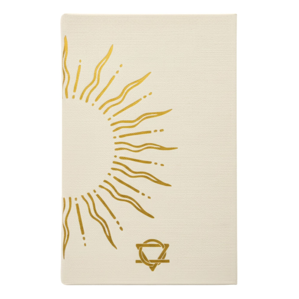 Journal de gratitude ivoire avec doublure dorée - 120 pages - Mes journées sont remplies de soleil