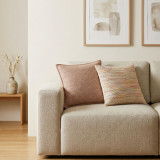 Housse de coussin classique - Carrés bordeaux - 45 x 45 cm