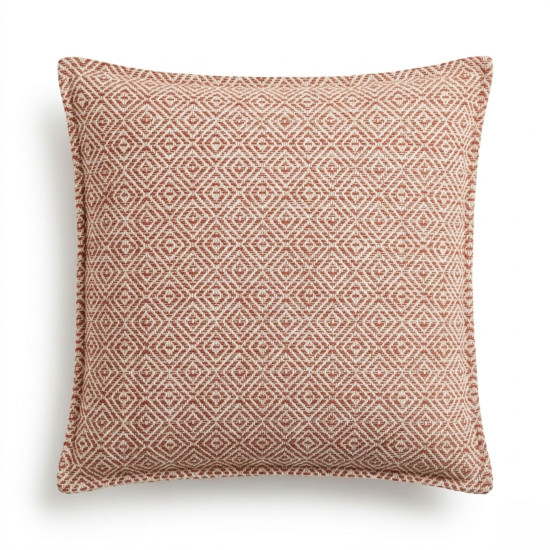 Housse de coussin classique - Carrés bordeaux - 45 x 45 cm