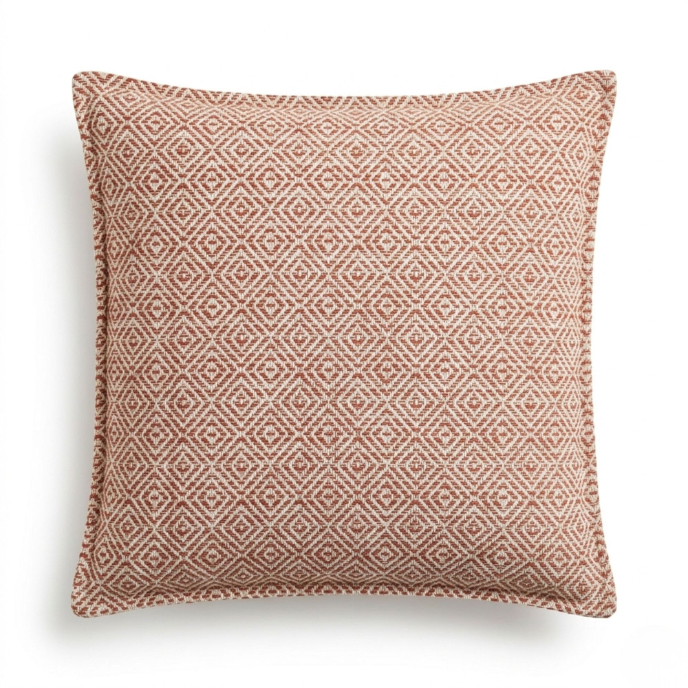 Housse de coussin classique - Carrés bordeaux - 45 x 45 cm
