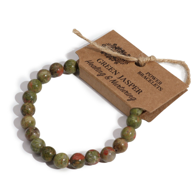 Bracelet de puissance - Jaspe vert