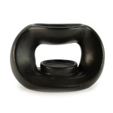 Brûleur à huile Zen en céramique - Galet ovale - Noir mat
