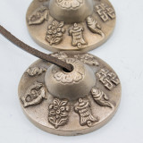 Tingsha tibétain en laiton de qualité supérieure - Symboles porte-bonheur - environ 6 cm (155 g)