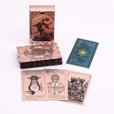 Jeu de cartes de tarot à feuille d'or rose - Phases de la lune - avec livret