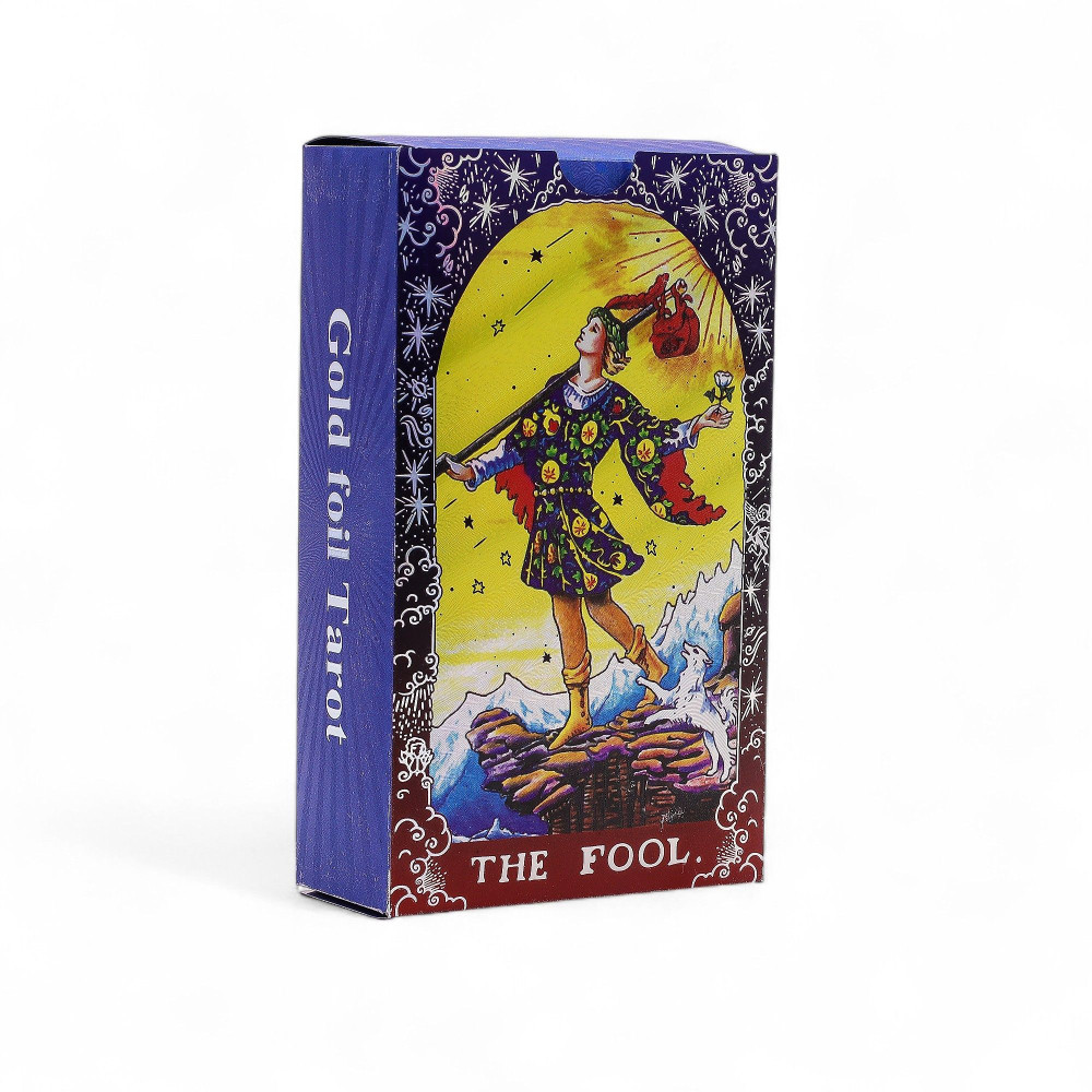 Jeu de cartes de tarot à feuille bleue - Mandala - avec livret