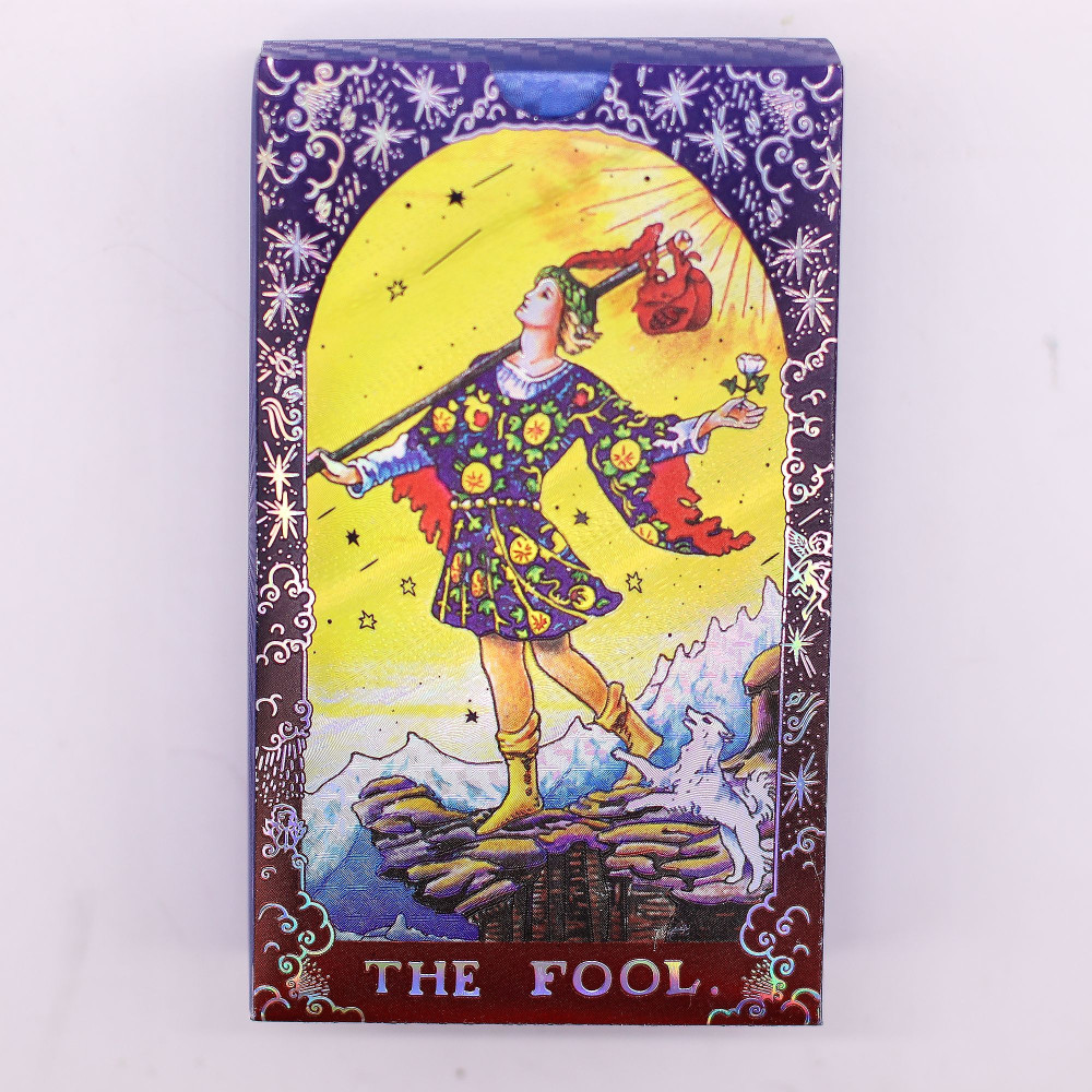 Jeu de cartes de tarot à feuille bleue - Mandala - avec livret