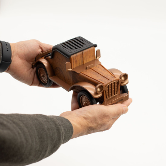 Haut-parleur et support de téléphone pour voiture vintage classique - Bluetooth - 5 watts