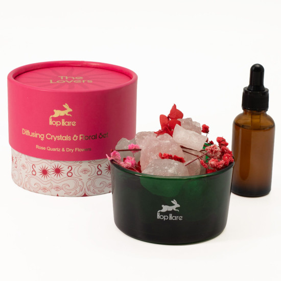 Coffret diffuseur Hop Hare Cristaux et Fleurs - Les Amoureux