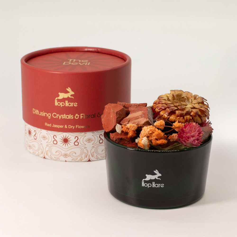 Ensemble diffuseur Hop Hare Cristaux et Fleurs - Le Diable