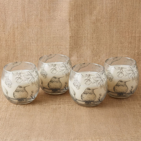 Bougies en petit pot de verre - Tirées à la flamme