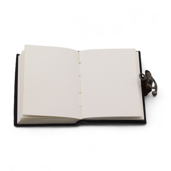 Carnet en cuir imprimé - Stop au défilement angoissant - 17,8 x 12,7 cm