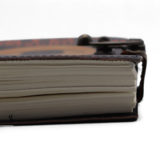 Carnet en cuir imprimé - Stop au défilement angoissant - 17,8 x 12,7 cm