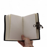 Carnet en cuir imprimé - Stop au défilement angoissant - 17,8 x 12,7 cm
