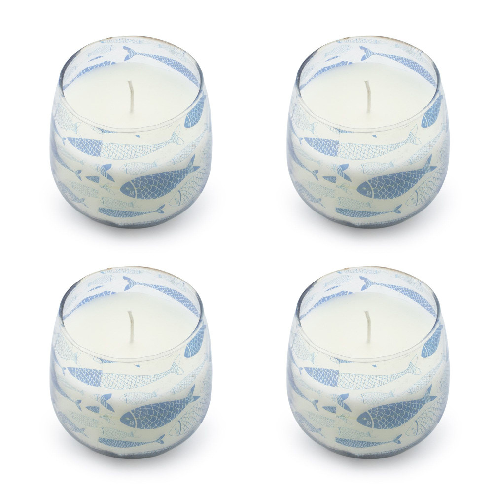 Bougies en petit pot de verre - Brise marine