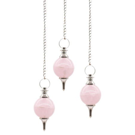 Pendule Sphère - Quartz Rose