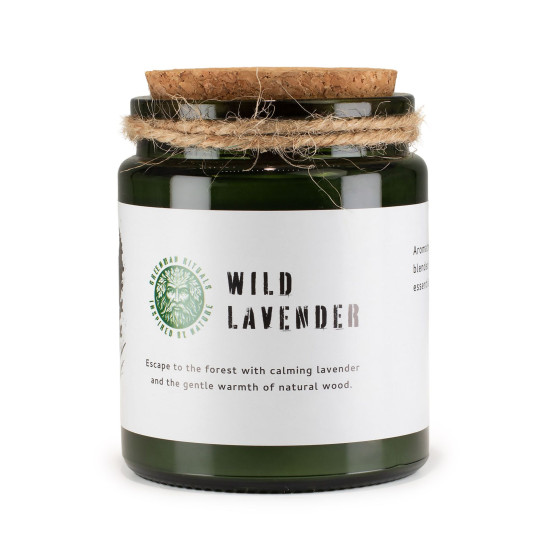 Bougie de soja Greenman Woodwick - Lavande sauvage