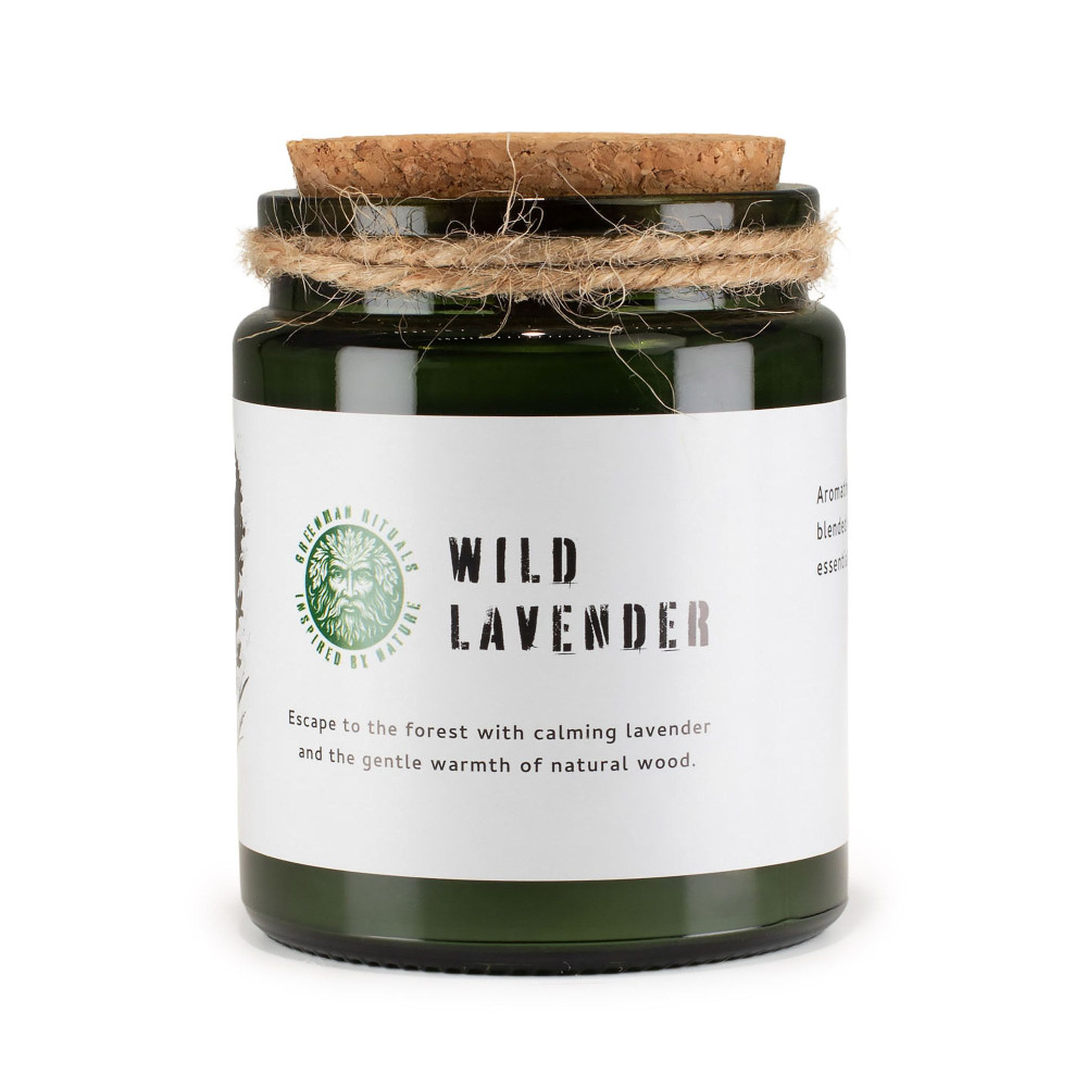 Bougie de soja Greenman Woodwick - Lavande sauvage