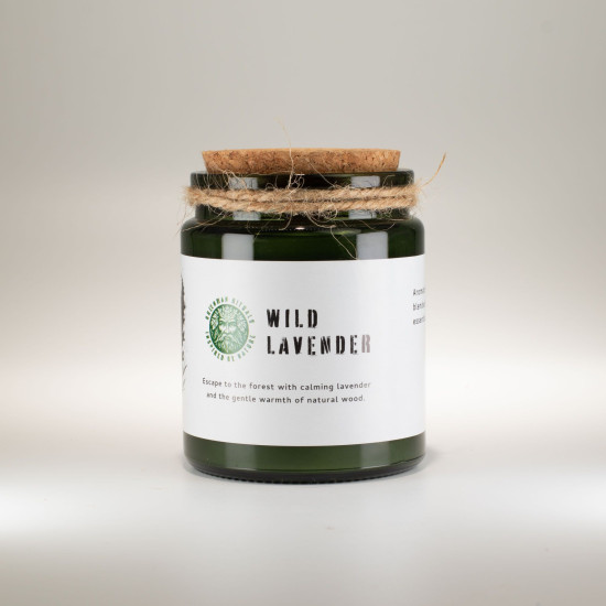 Bougie de soja Greenman Woodwick - Lavande sauvage