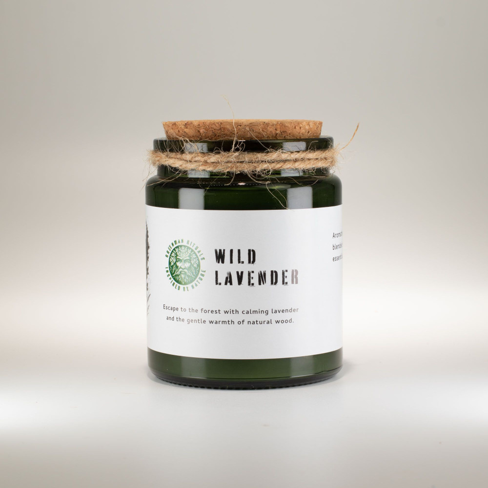 Bougie de soja Greenman Woodwick - Lavande sauvage