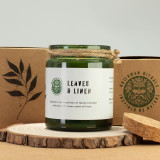 Bougie de soja Greenman Woodwick - Feuilles et Lin