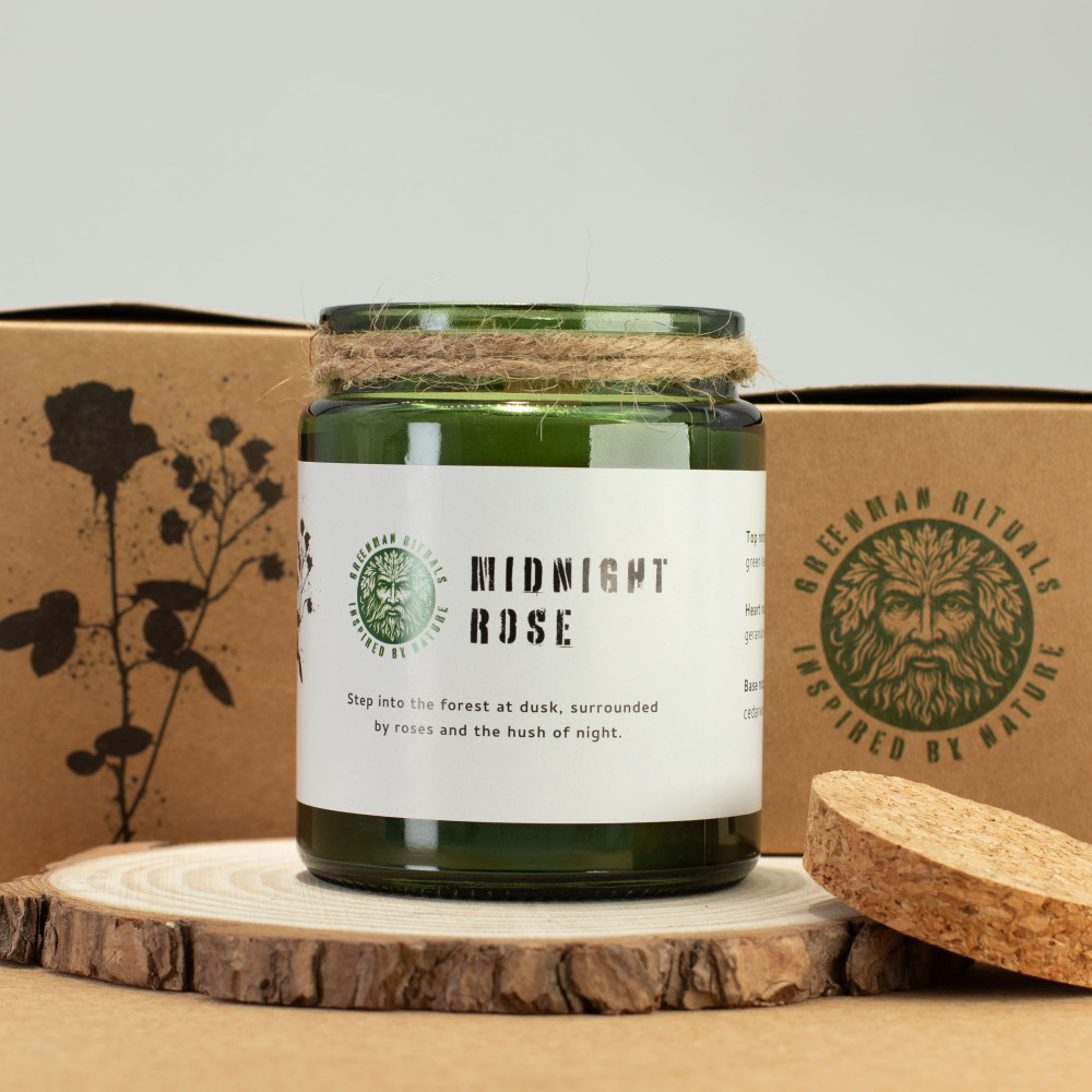 Bougie parfumée Greenman Woodwick - Rose Minuit