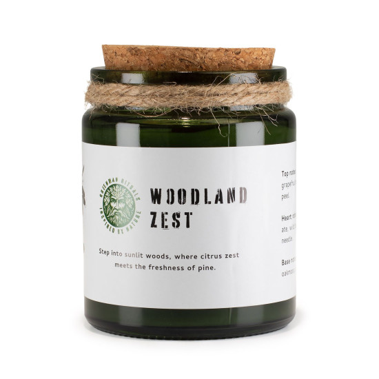 Bougie de soja Greenman Woodwick - Zeste des bois