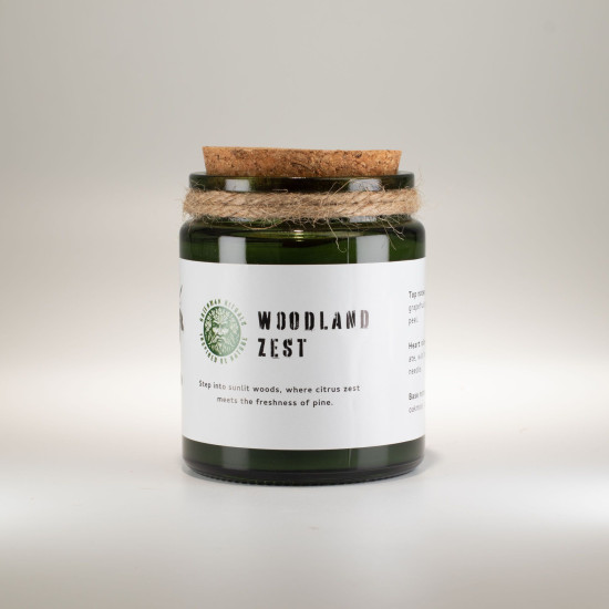 Bougie de soja Greenman Woodwick - Zeste des bois